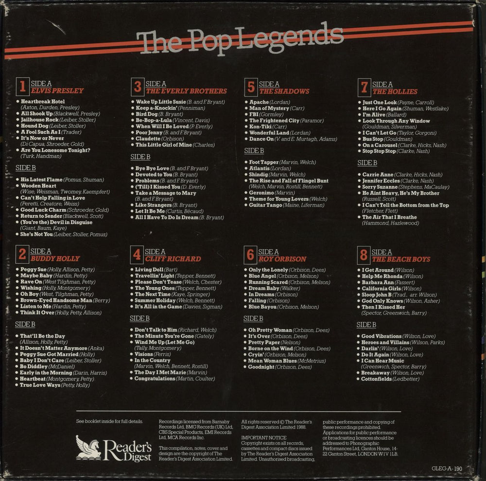 Various Artists The Pop Legends UK Vinyl Box Set
