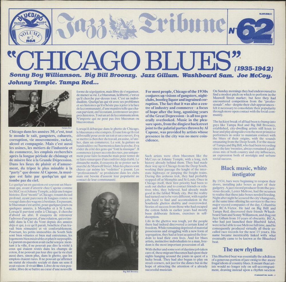 Various-Blues & Gospel Chicago Blues (1935-1942) German 2-LP vinyl record set (Double LP Album) NL89588(2)