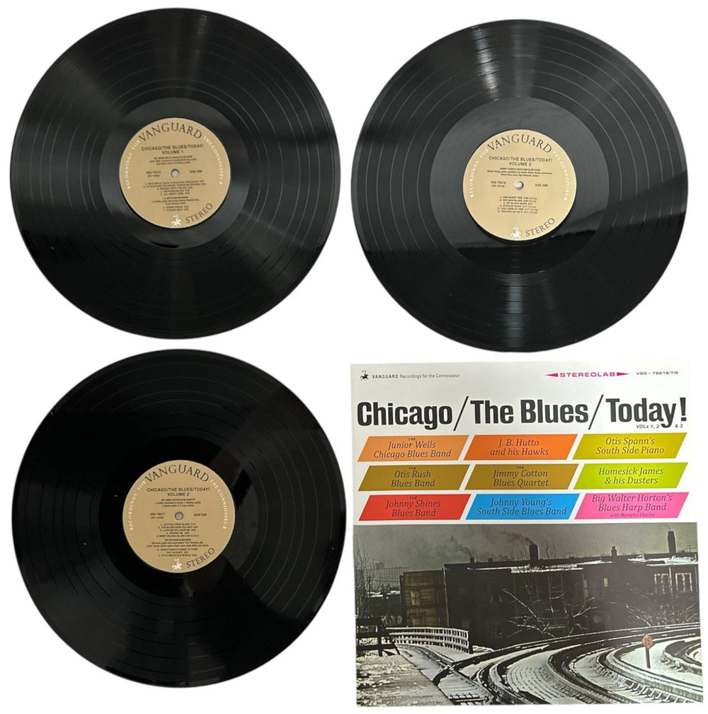 Various-Blues & Gospel Chicago / The Blues / Today! - Vol. 1, 2 & 3 - 180gm Vinyl UK 3-LP vinyl record set (Triple LP Album) V-B3LCH869104