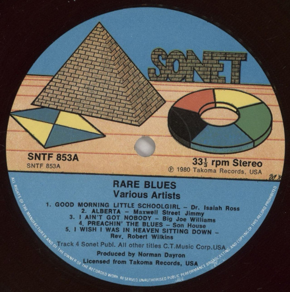 Various-Blues & Gospel Rare Blues: The Takoma Blues Series UK vinyl LP album (LP record) V-BLPRA860573