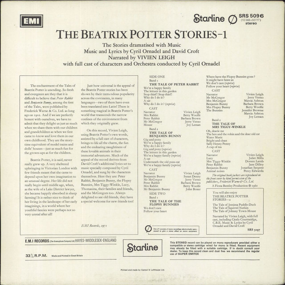 Various-Childrens The Beatrix Potter Stories 1 & 2 UK 2-LP vinyl record set (Double LP Album)