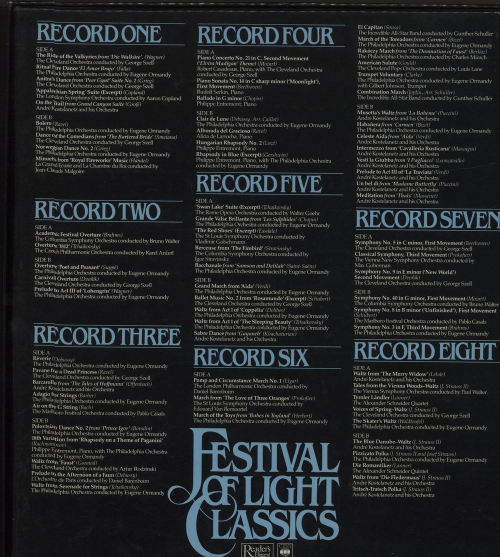 Various-Classical & Orchestral Festival Of Light Classics UK Vinyl Box Set VAFVXFE687630