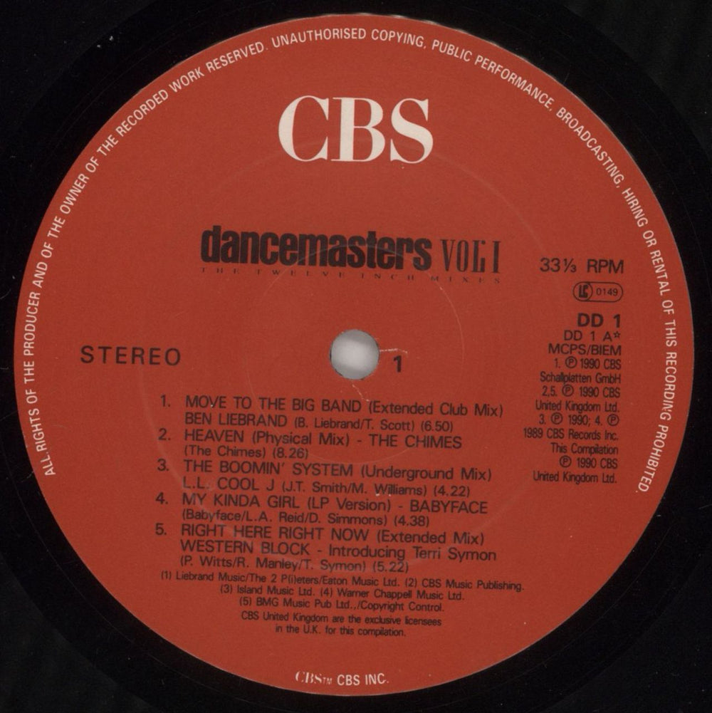 Various-Dance Dancemasters Vol. 1 UK 2-LP vinyl record set (Double LP Album) D.V2LDA770953