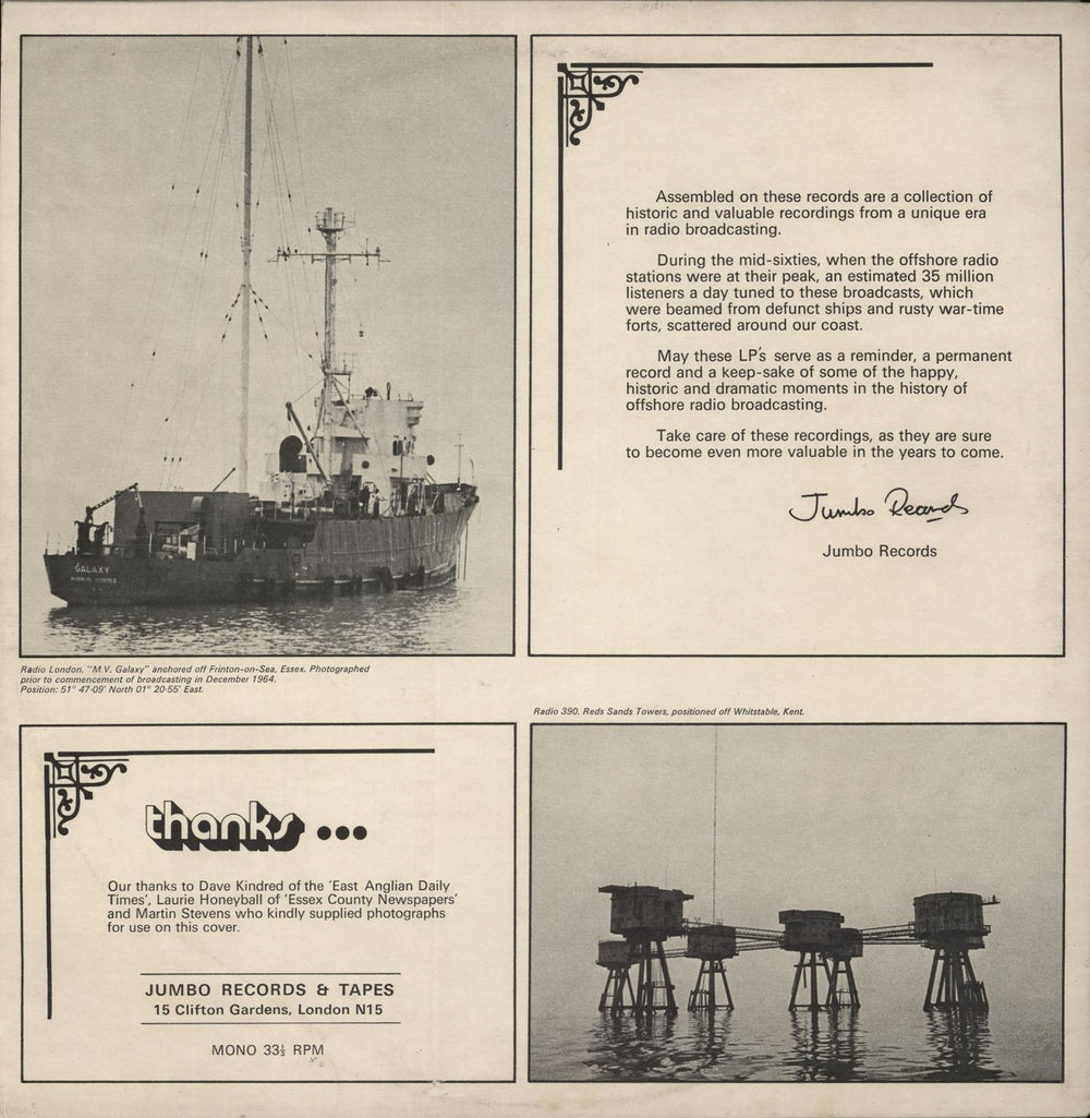 Various-Film, Radio, Theatre & TV 10 Years Of Offshore Radio UK 2-LP vinyl record set (Double LP Album)