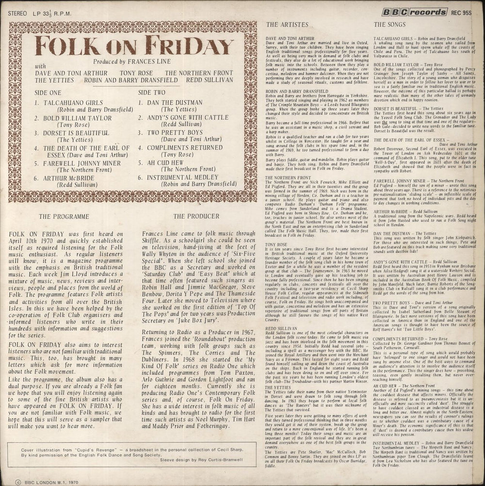 Various-Folk Folk On Friday UK vinyl LP album (LP record)