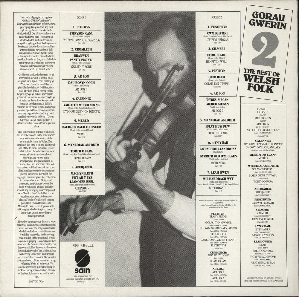 Various-Folk The Best Of Welsh Folk 2 UK vinyl LP album (LP record)