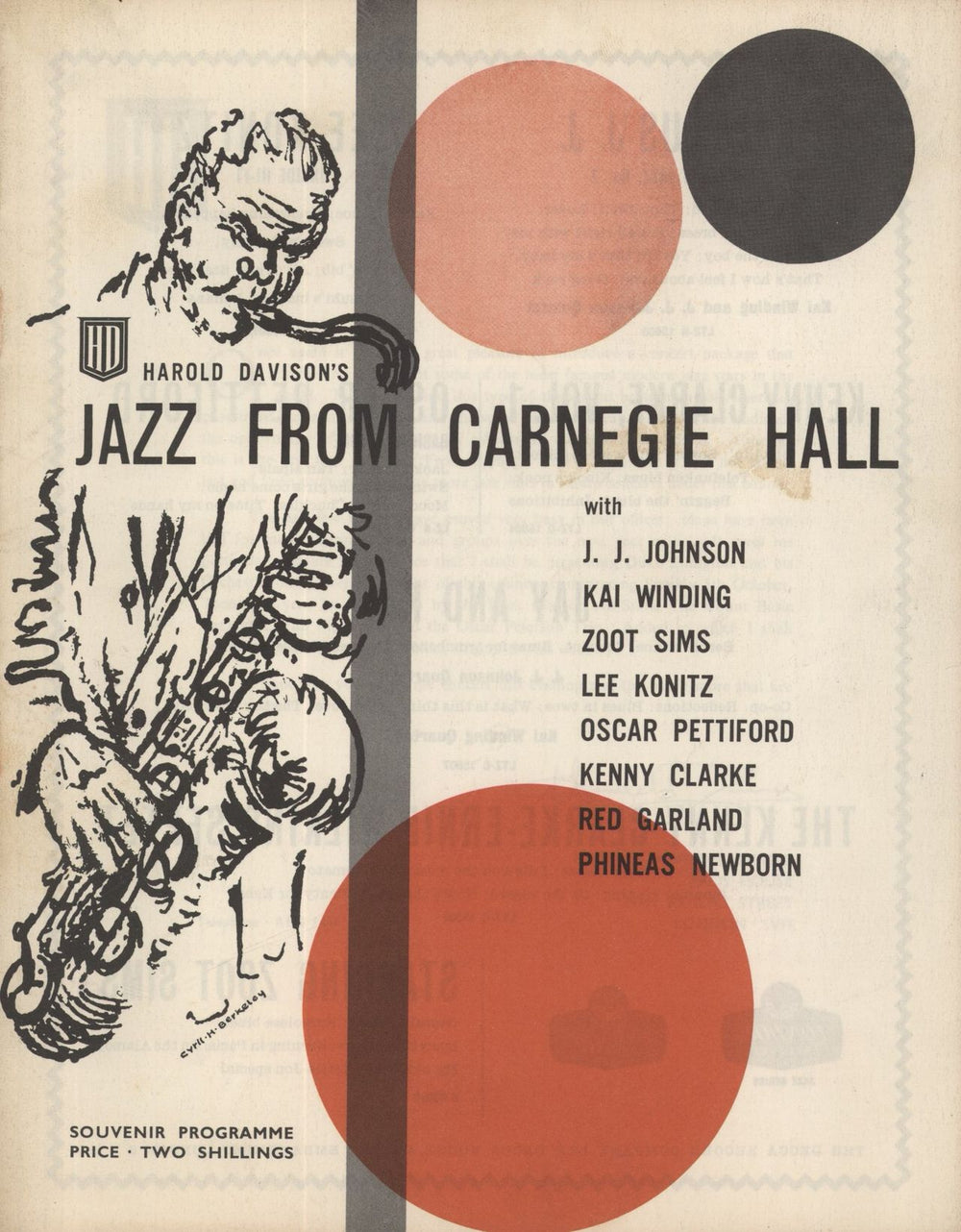 Various-Jazz Jazz From Carnegie Hall UK tour programme TOUR PROGRAMME