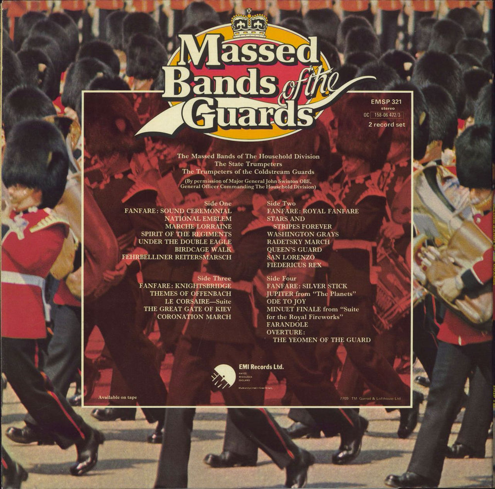 Various-Military Bands Massed Bands Of The Guards UK 2-LP vinyl record set (Double LP Album)