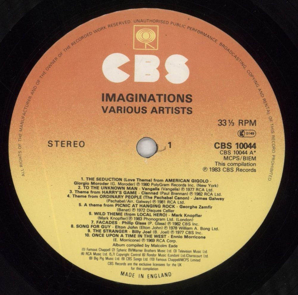 Various-Pop Imaginations UK vinyl LP album (LP record) 7VALPIM561926