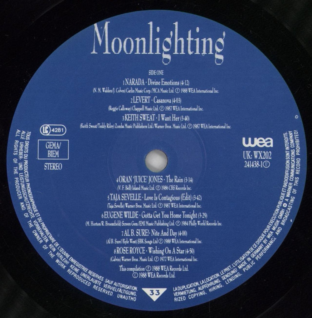 Various-Pop Moonlighting UK vinyl LP album (LP record) 7VALPMO637941