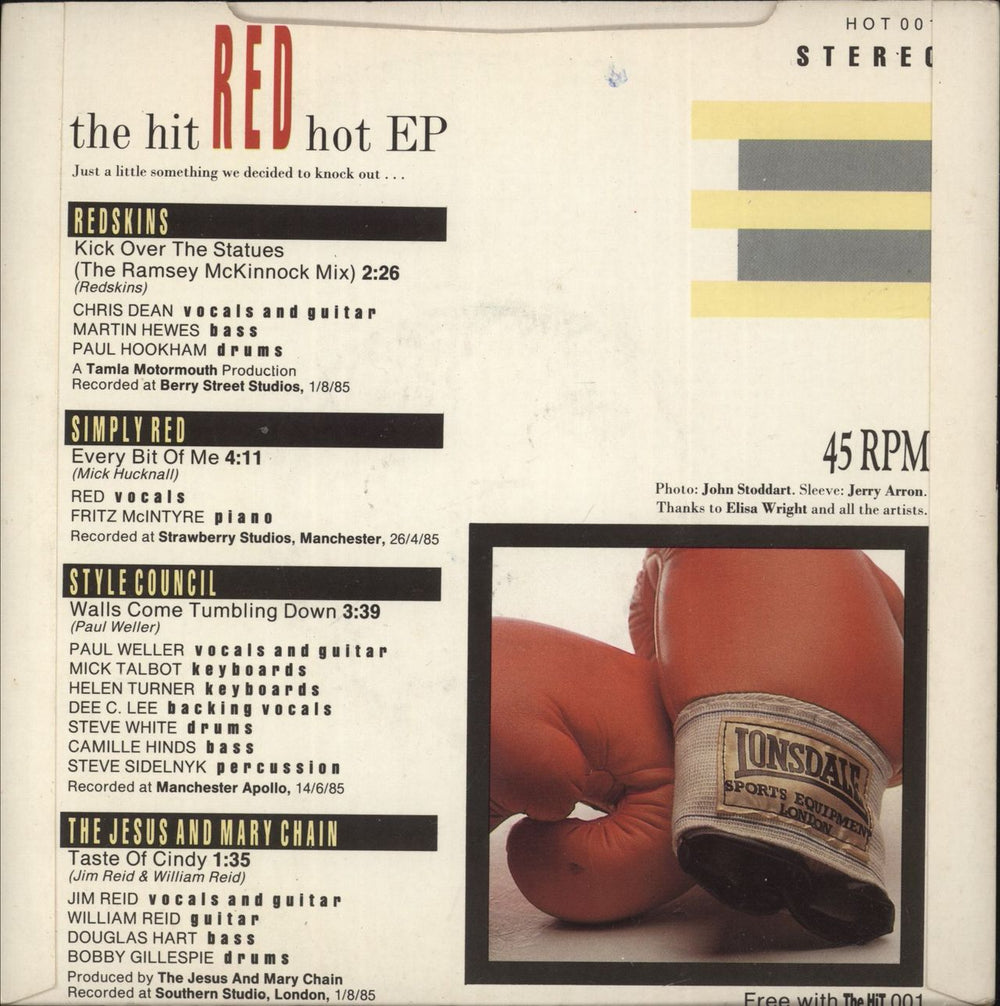 Various-Pop The Hit Red Hot EP UK Promo 7" vinyl single (7 inch record / 45)