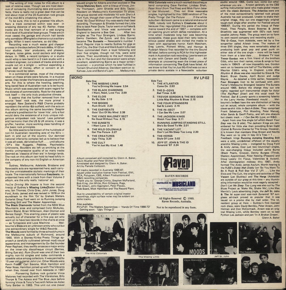 Various-Pop Ugly Things [Australian Rock Archives Vol. 1] Australian vinyl LP album (LP record)