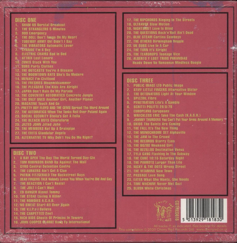 Various-Punk & New Wave 1978 [The Year The UK Turned Day-Glo] - Sealed UK 3-CD album set (Triple CD) 5013929181830