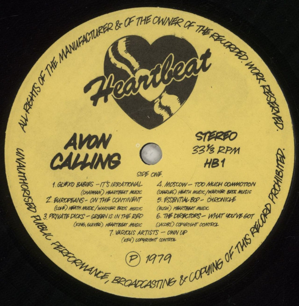 Various-Punk & New Wave Avon Calling - The Bristol Compilation + Poster UK vinyl LP album (LP record) PVALPAV853233