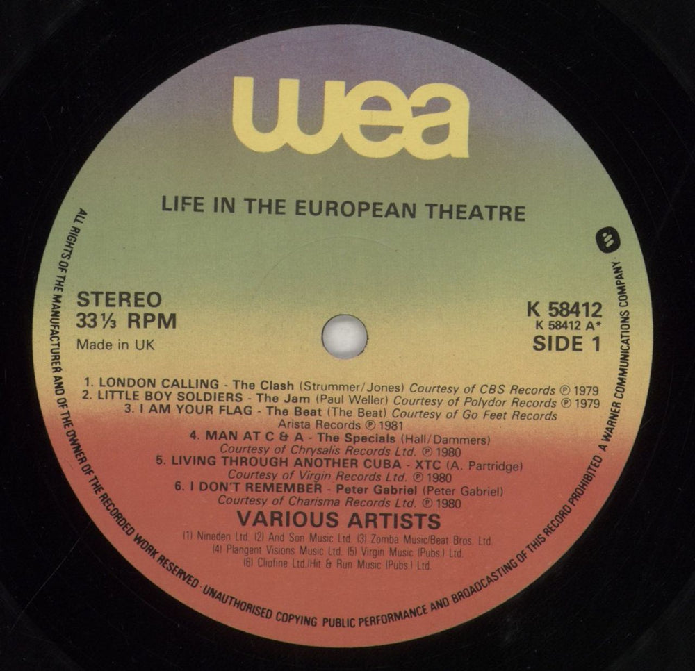 Various-Punk & New Wave Life In The European Theatre UK vinyl LP album (LP record) PVALPLI706785