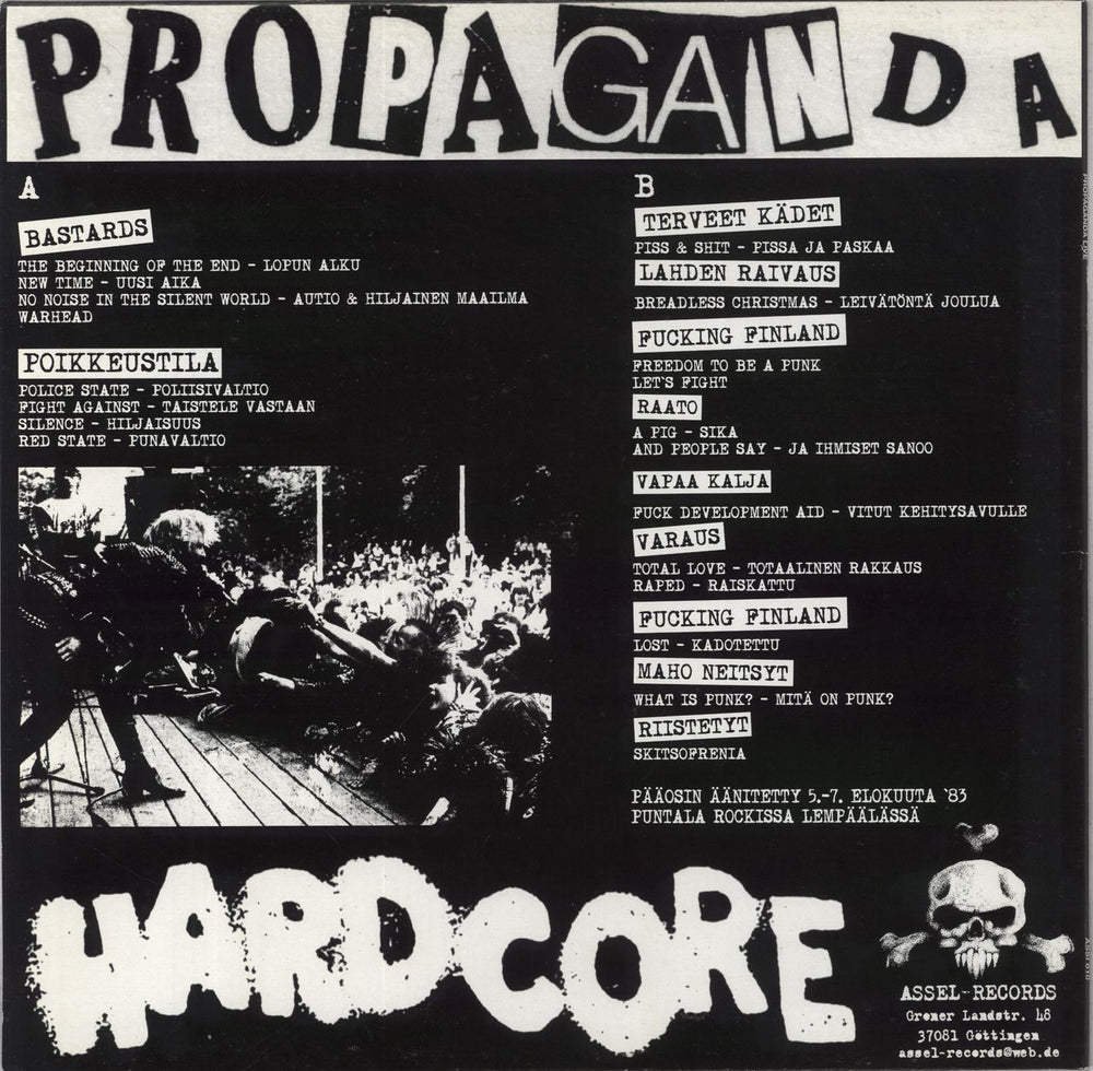 Various-Punk & New Wave Propaganda Live German vinyl LP album (LP record)