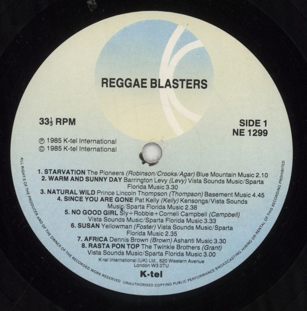Various-Reggae & Ska Reggae Blasters UK vinyl LP album (LP record) V-ALPRE851830