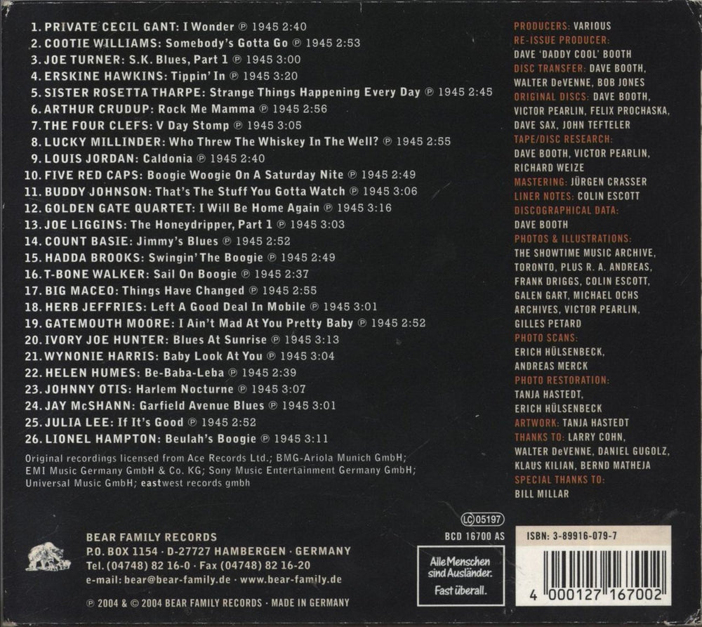 Various-Soul & Funk Blowing The Fuse 1945 - 26 R&B Classics That Rocked The Jukebox In 1945 German CD album (CDLP) 4000127167002