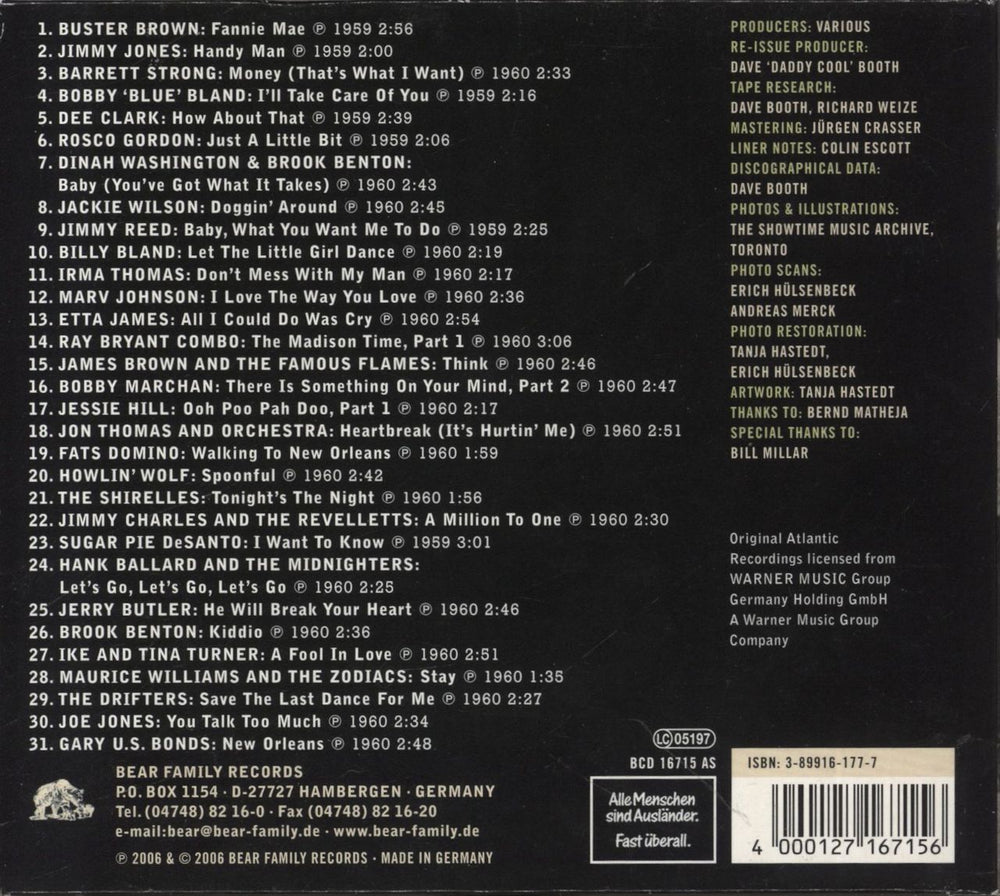 Various-Soul & Funk Blowing The Fuse 1960 - 31 R&B Classics That Rocked The Jukebox In 1960 German CD album (CDLP) 4000127167156