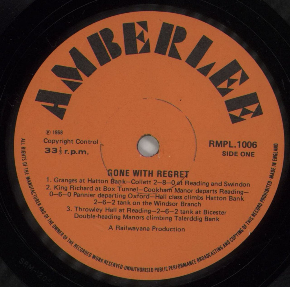 Various-Trains Gone With Regret UK vinyl LP album (LP record) V-TLPGO863771