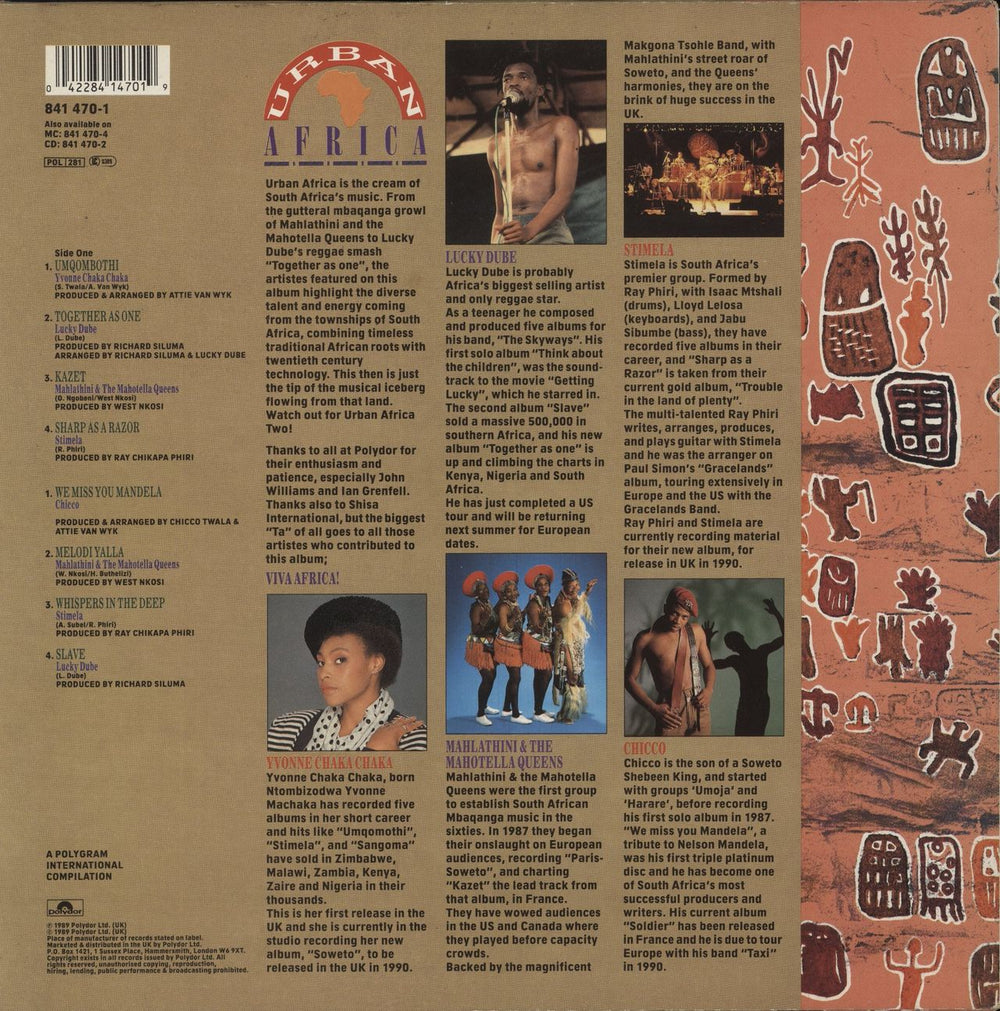 Various-World Music Urban Africa UK vinyl LP album (LP record) 042284147019