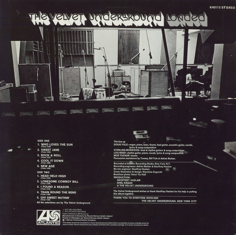 Velvet Underground Loaded - 80s German vinyl LP album (LP record)