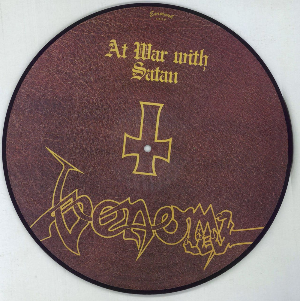 Venom At War With Satan Italian picture disc LP (vinyl picture disc album) 41013P