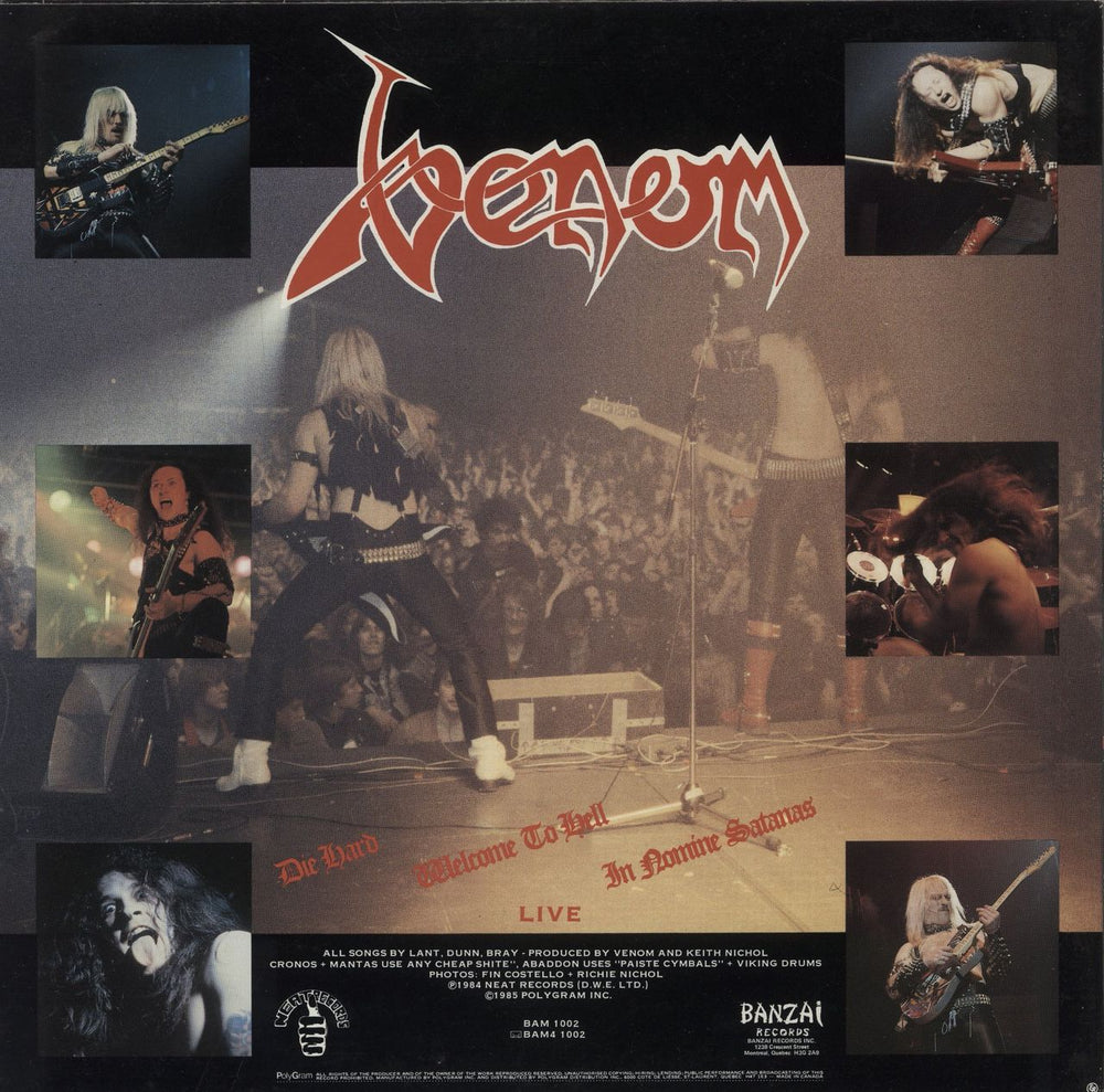 Venom Canadian Assault Canadian vinyl LP album (LP record)