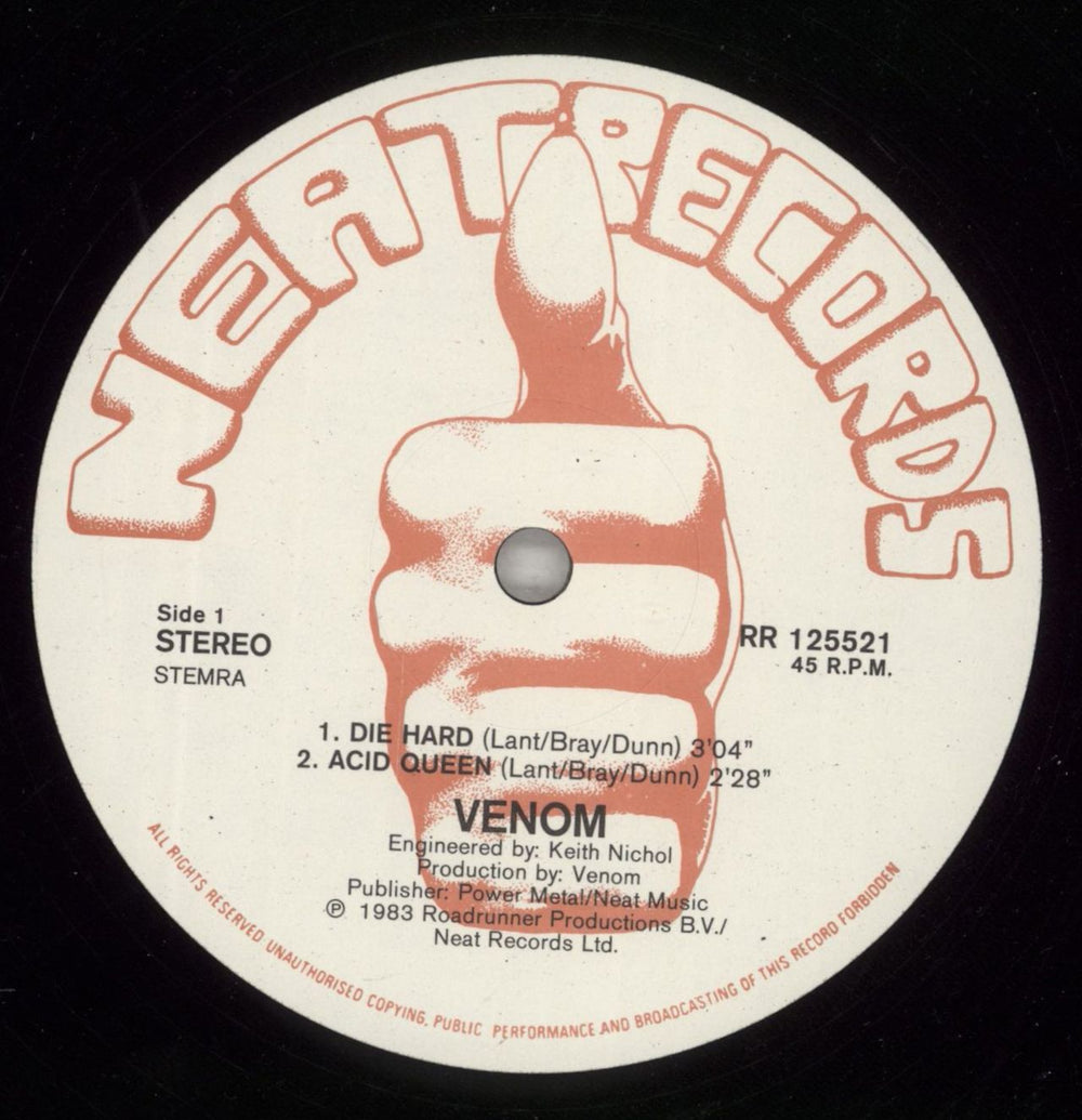Venom Die Hard Dutch 12" vinyl single (12 inch record / Maxi-single) VNM12DI869755