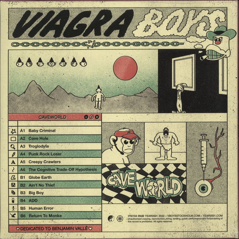 Viagra Boys Cave World - Pink Vinyl - Sealed UK vinyl LP album (LP record) 7TALPCA870311