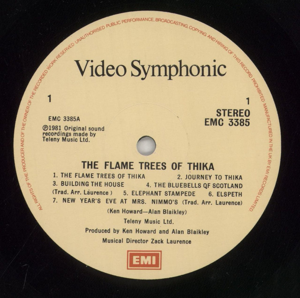 Video Symphonic The Flame Trees Of Thika UK vinyl LP album (LP record) VJDLPTH860708