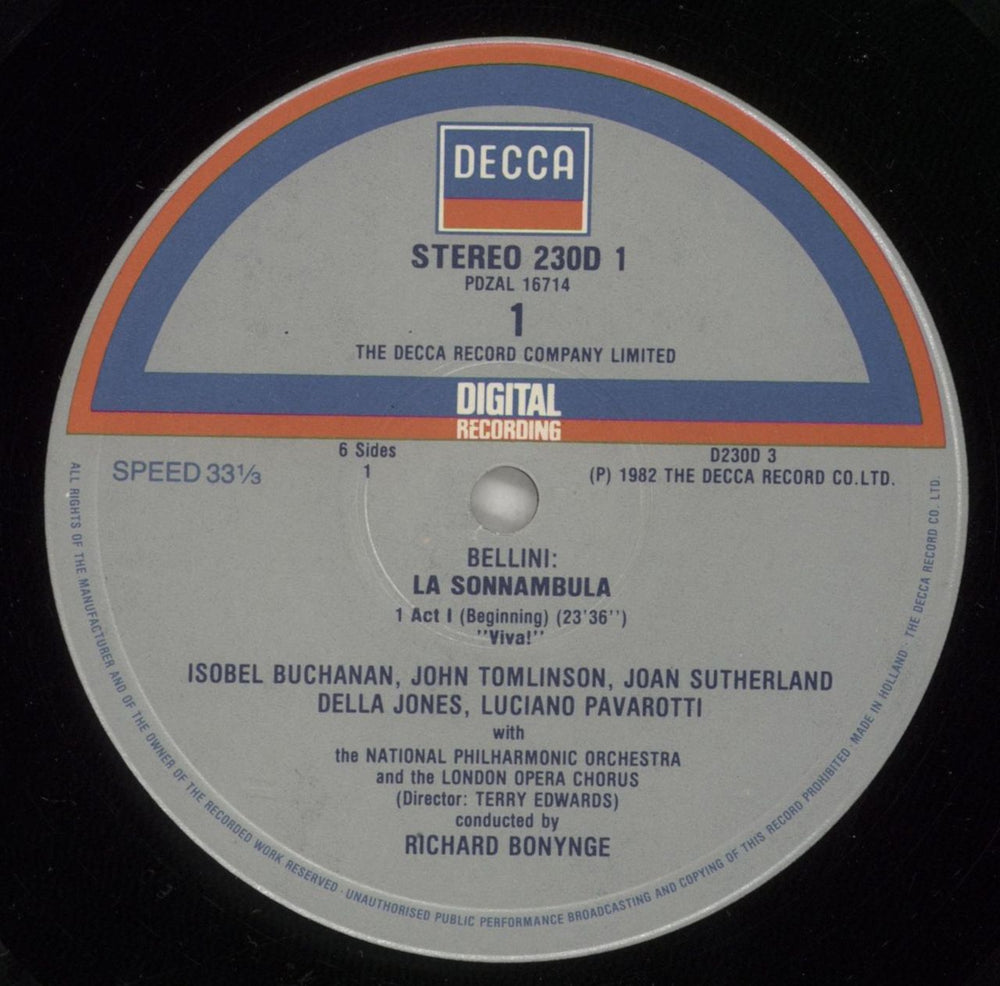 Vincenzo Bellini Bellini: La Sonnambula Dutch Vinyl Box Set -J4VXBE880464