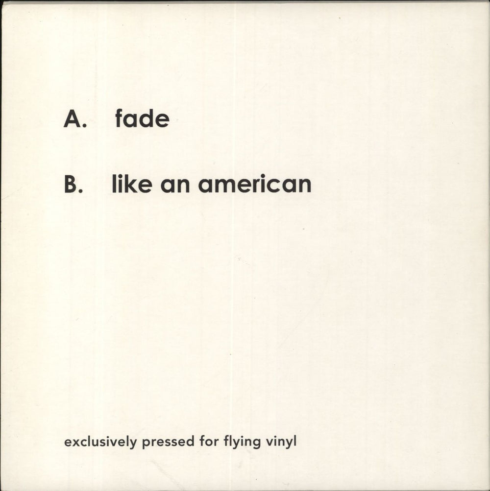 Vistas Fade UK 7" vinyl single (7 inch record / 45)