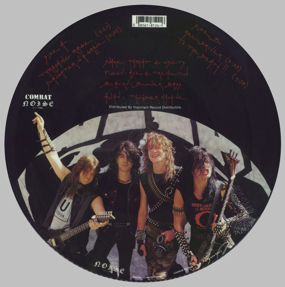 Voivod Thrashing Rage US 12" vinyl picture disc (12 inch picture record) 088561812416