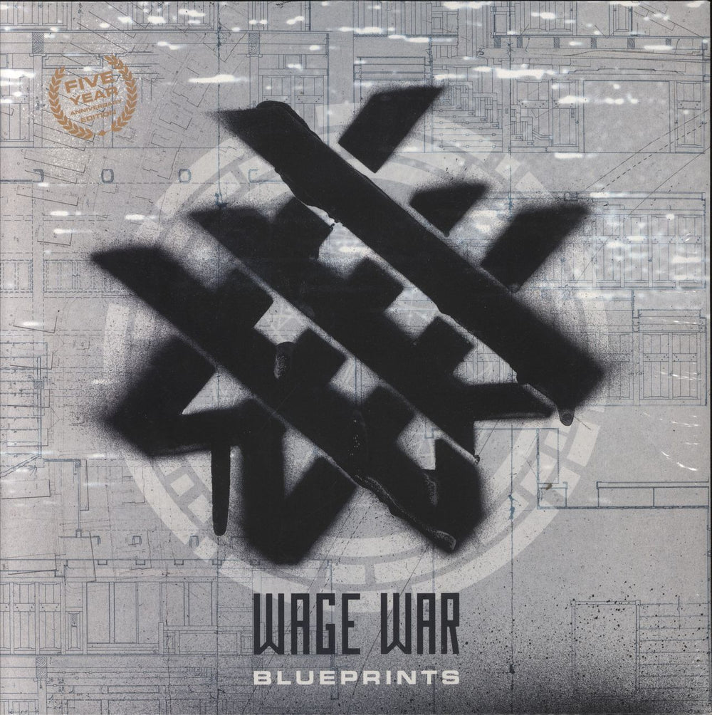 Wage War Blueprints - Seafoam Marble Vinyl - Shrink US vinyl LP album (LP record) FRL30212-1