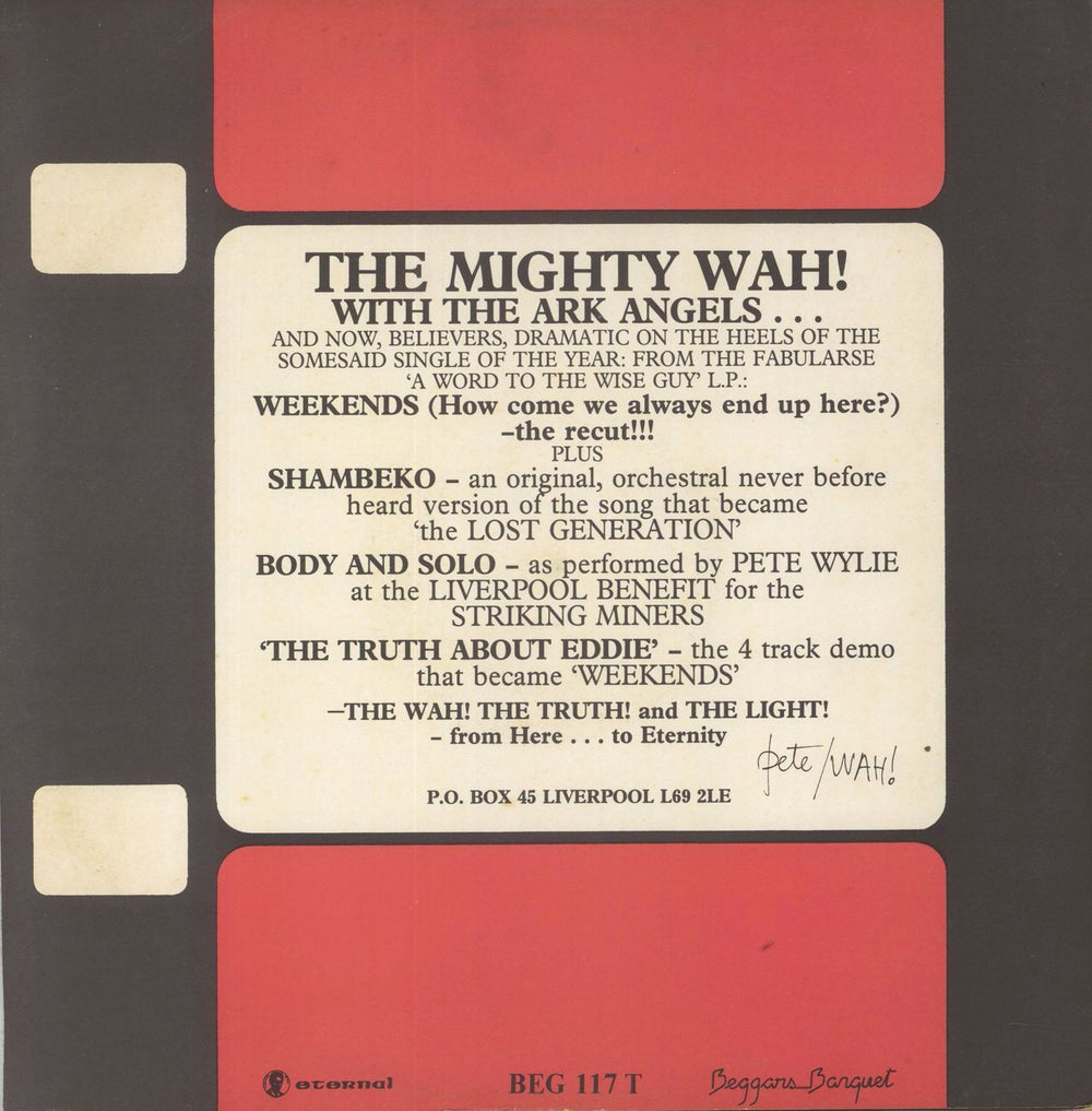 Wah! Weekends UK 12" vinyl single (12 inch record / Maxi-single)