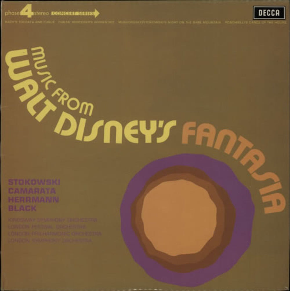 Walt Disney Music From Walt Disney's Fantasia UK vinyl LP album (LP record) PFS4260