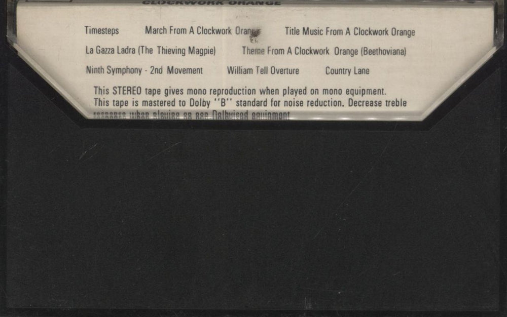 Walter Carlos Walter Carlos' Clockwork Orange UK cassette album