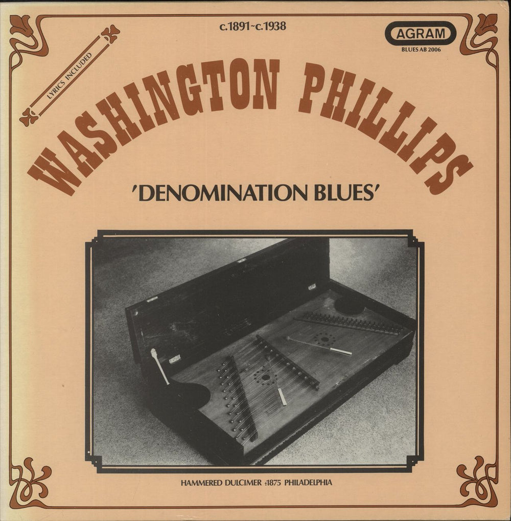 Washington Phillips Denomination Blues Belgian vinyl LP album (LP record) AB2006