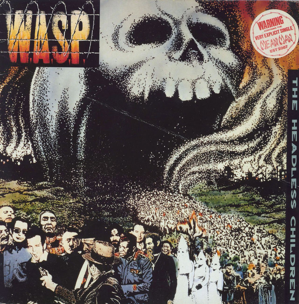 WASP The Headless Children - Hype Stickered UK vinyl LP album (LP record) EST2087