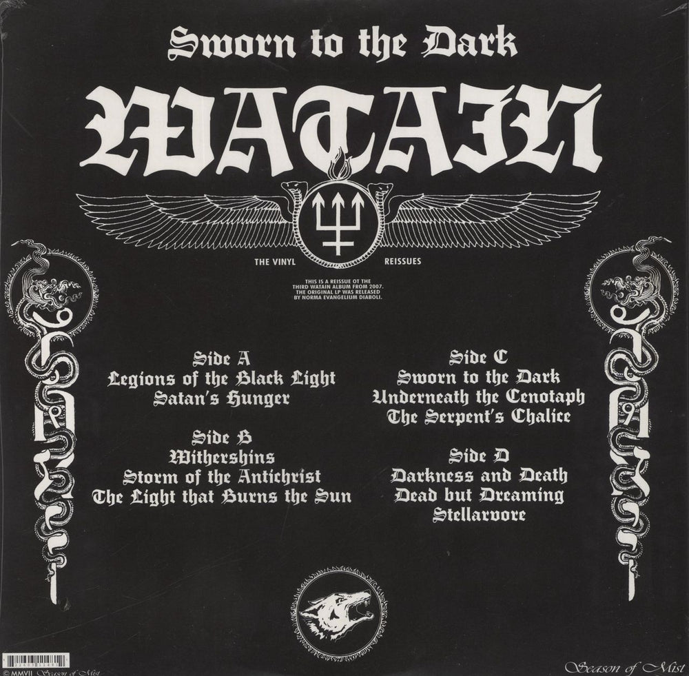 Watain Sworn To The Dark - Sealed French 2-LP vinyl record set (Double LP Album) 822603114812