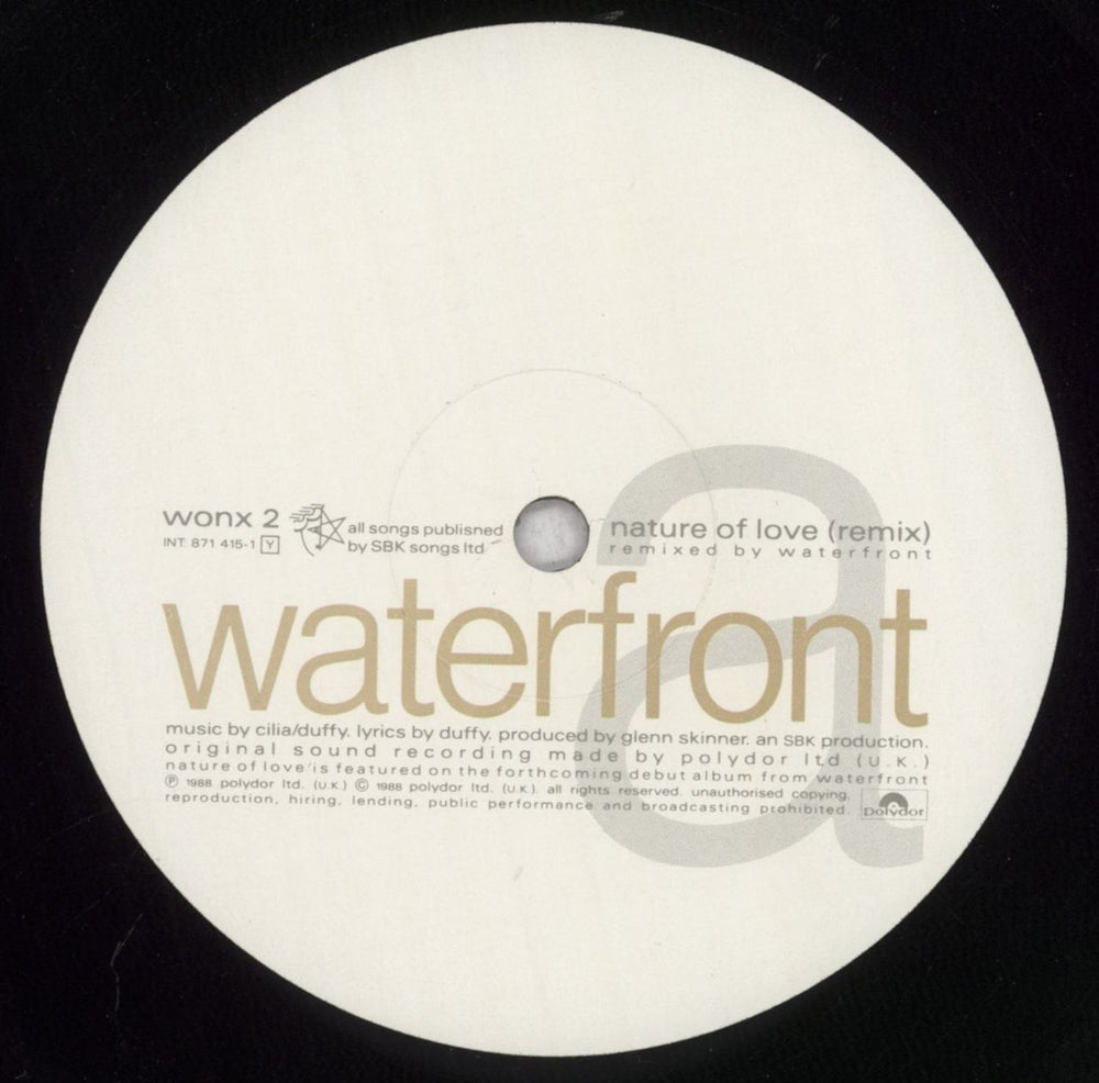 Waterfront Nature Of Love - Standard Sleeve UK 12" vinyl single (12 inch record / Maxi-single) WTF12NA840834