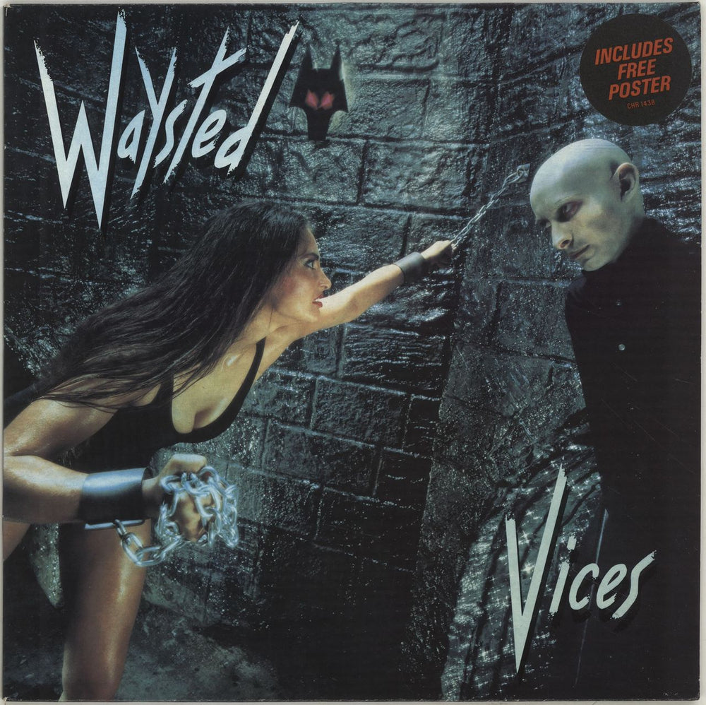 Waysted Vices + Poster - Stickered Sleeve UK vinyl LP album (LP record) CHR1438