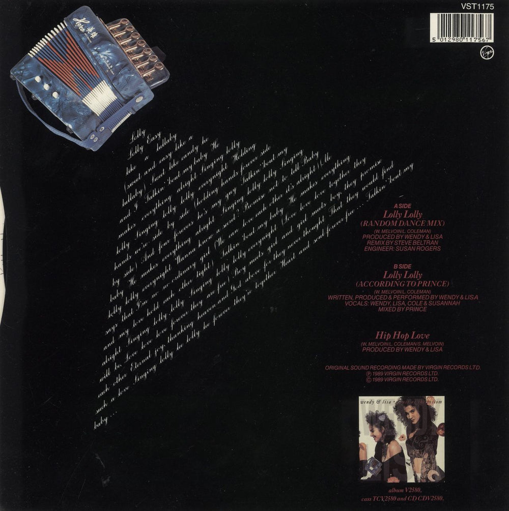 Wendy & Lisa Lolly Lolly UK 12" vinyl single (12 inch record / Maxi-single) 5012980117567