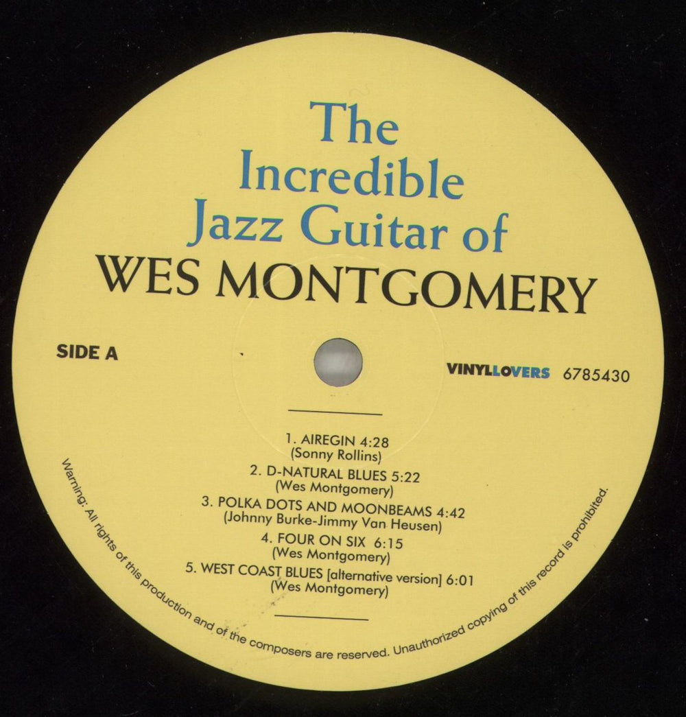 Wes Montgomery The Incredible Jazz Guitar Of Wes Montgomery - 180gm UK vinyl LP album (LP record) WMGLPTH868774