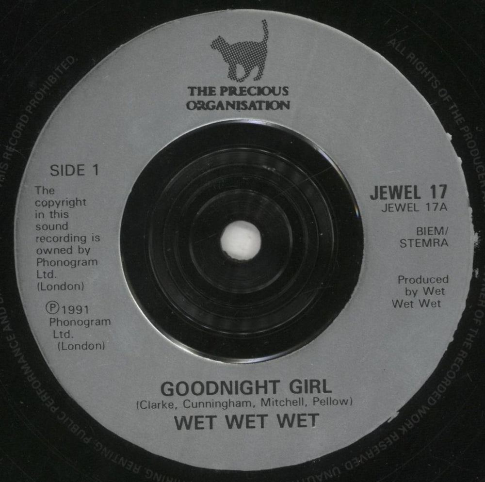 Wet Wet Wet Goodnight Girl UK 7" vinyl single (7 inch record / 45) WET07GO233858