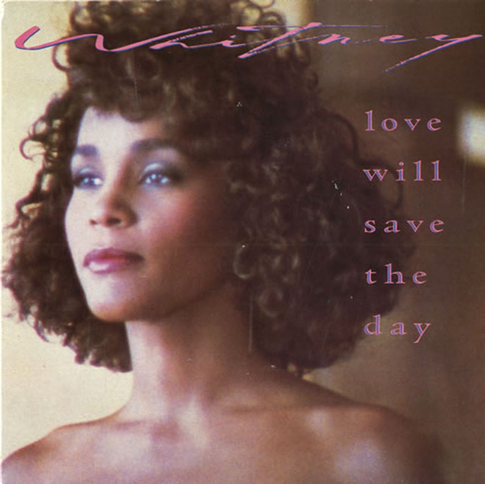 Whitney Houston Love Will Save The Day - Glossy Card Sleeve UK 7" vinyl single (7 inch record / 45) 111516