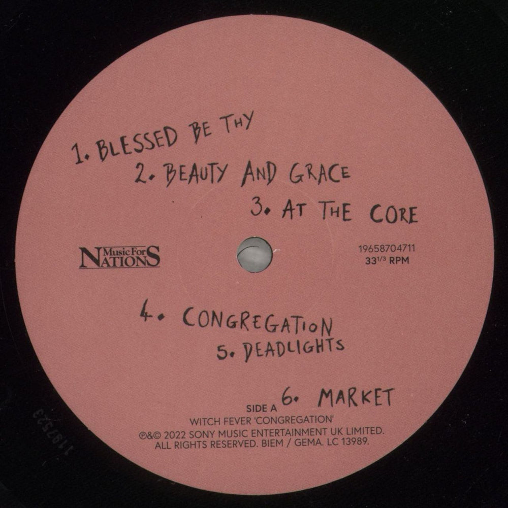 Witch Fever Congregation + Autographed Print UK vinyl LP album (LP record) 6OYLPCO875417