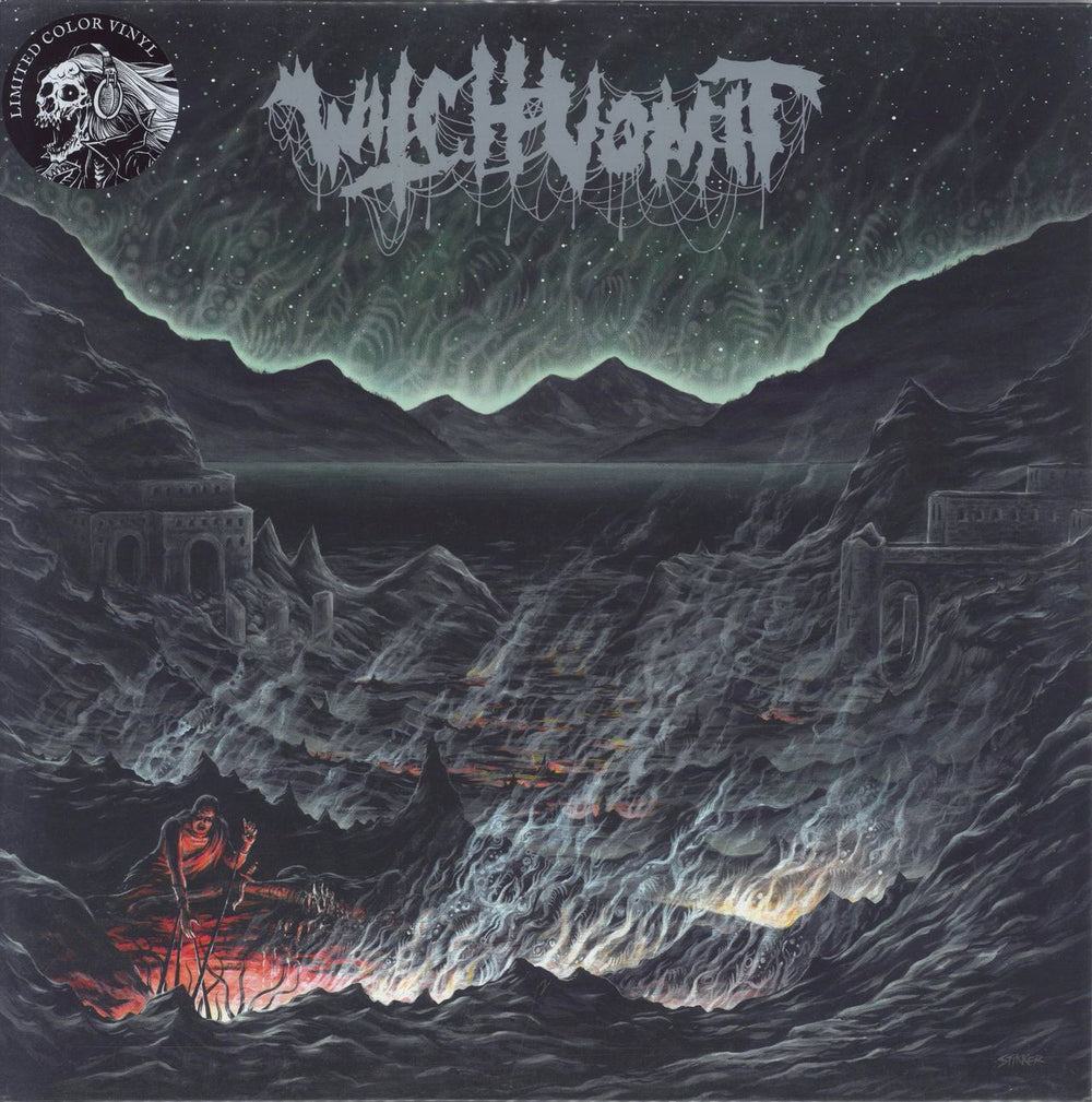 Witch Vomit Buried Deep In A Bottomless Grave - Evergreen / White / Silver Merge US vinyl LP album (LP record) SPIN196