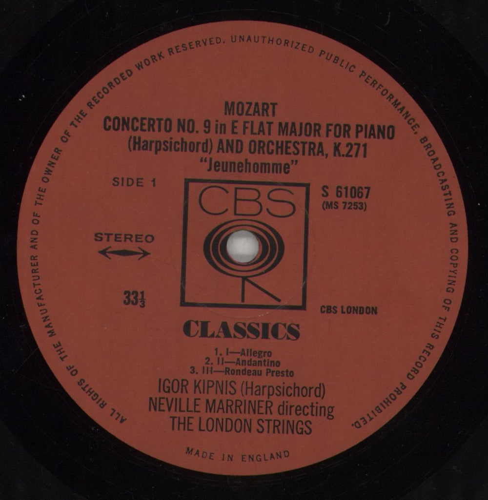 Wolfgang Amadeus Mozart Mozart: Concerto No. 9 In E-Flat, K. 271 "Jeunehomme" / Haydn: Concerto In D UK vinyl LP album (LP record) WZMLPMO854513